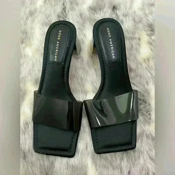 Good American Slide Block Heel Ombre black sz 8 - Picture 2 of 8